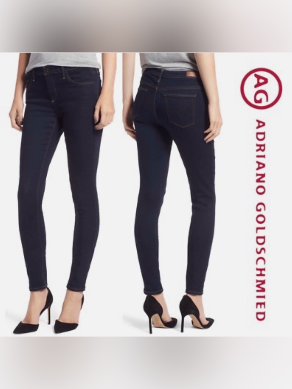 Ag Adriano Goldschmied Navy The Legging Skinny Jeans 28R